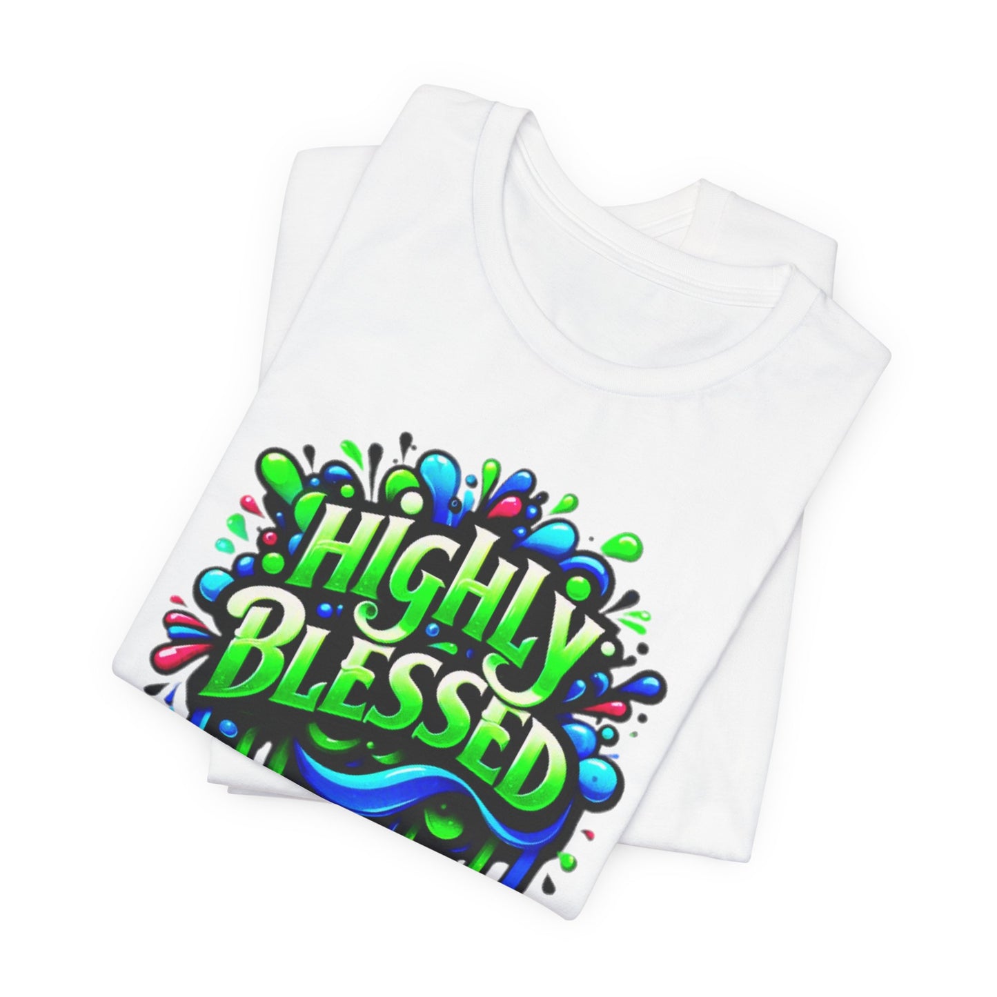 "Highly Blessed" -  Motivational Graphic Faith Based Women's Cotton T-shirt