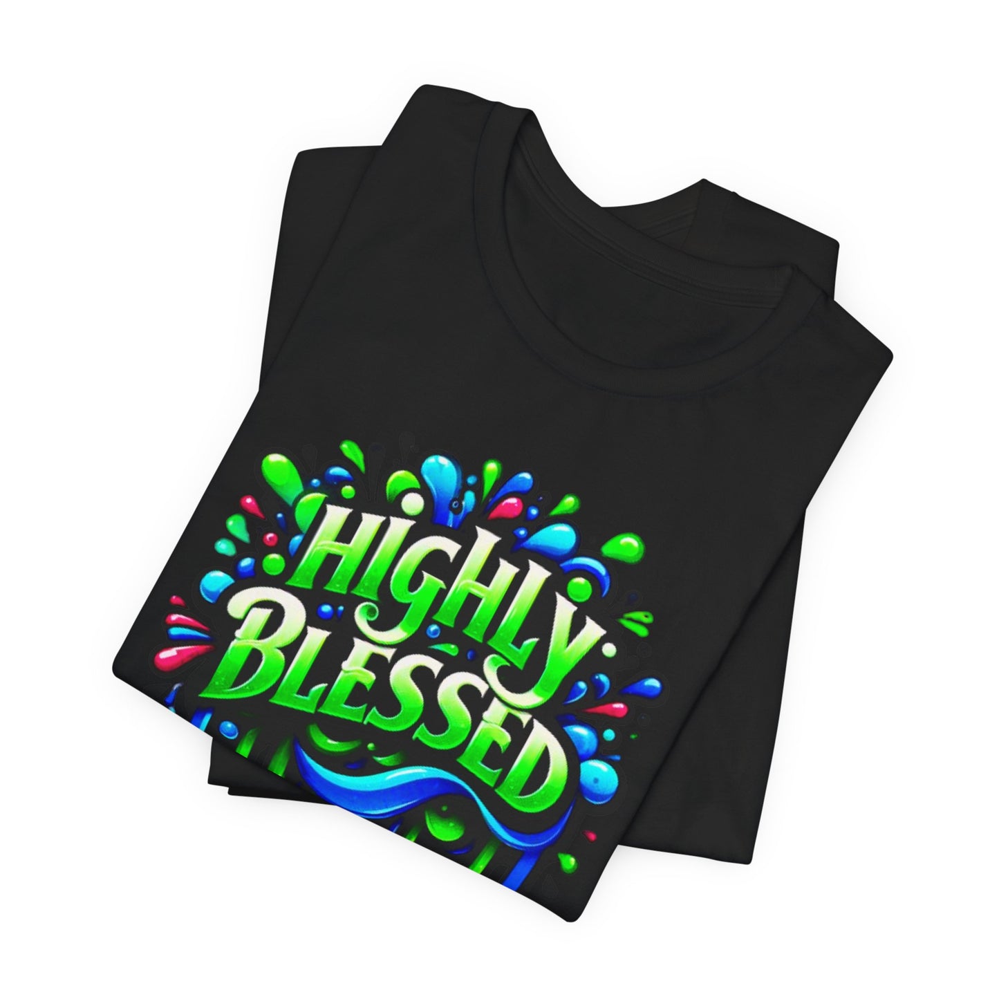 "Highly Blessed" -  Motivational Graphic Faith Based Women's Cotton T-shirt
