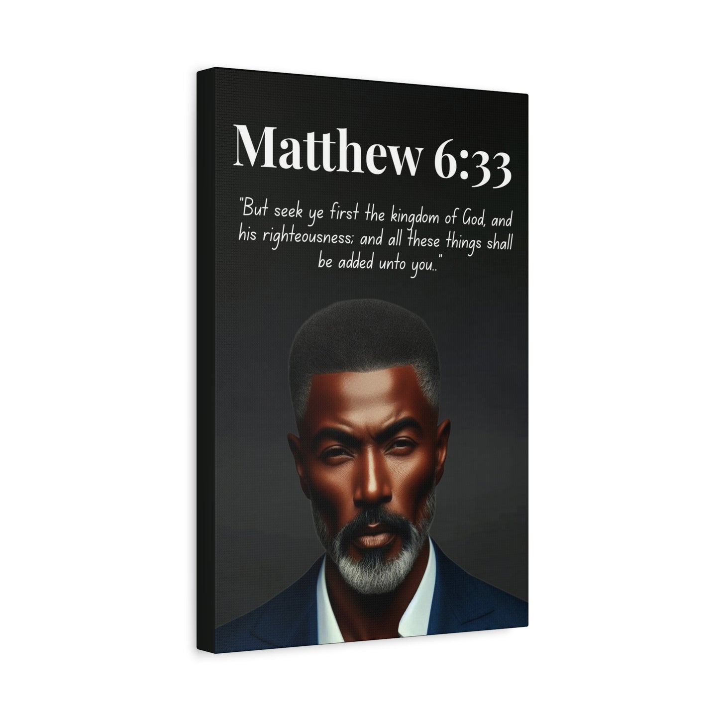 Men of Faith Collection – Matthew 6:33 - Christian Motivational Scripture Wall Art