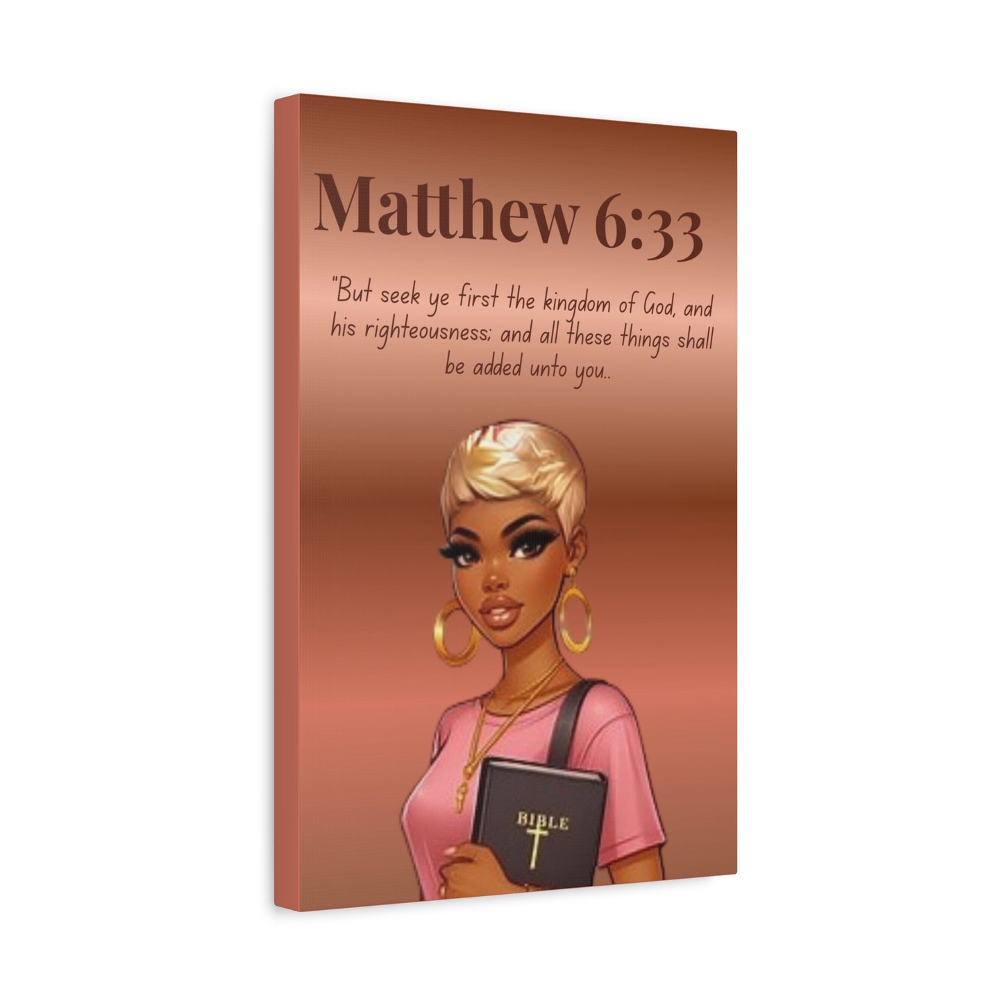 Faith First Collection - Matthew 6:33 - Christian Wall Art, Faith Home Décor, Gift for Women