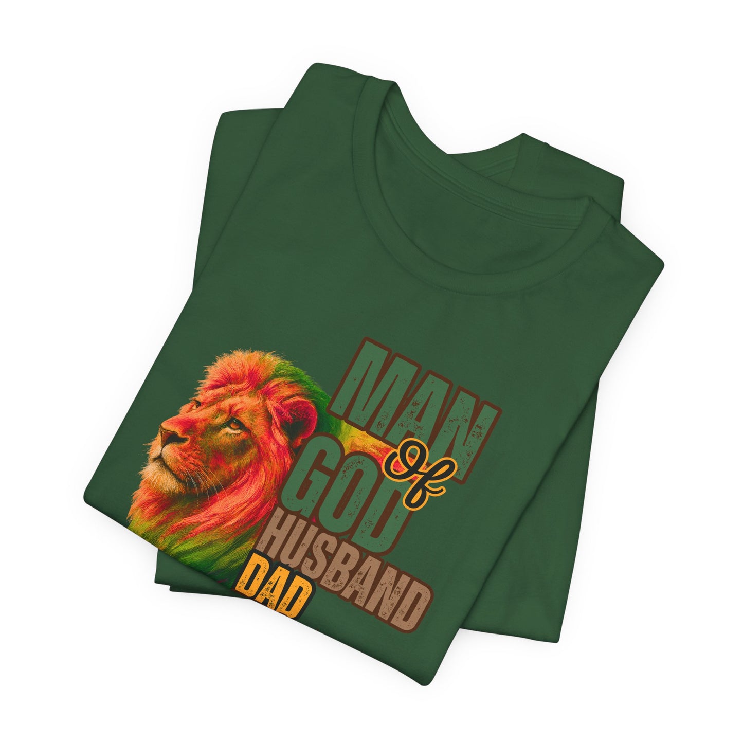"Man of God, Husband, Father, Protector" Christian Faith Men’s Graphic T-Shirt