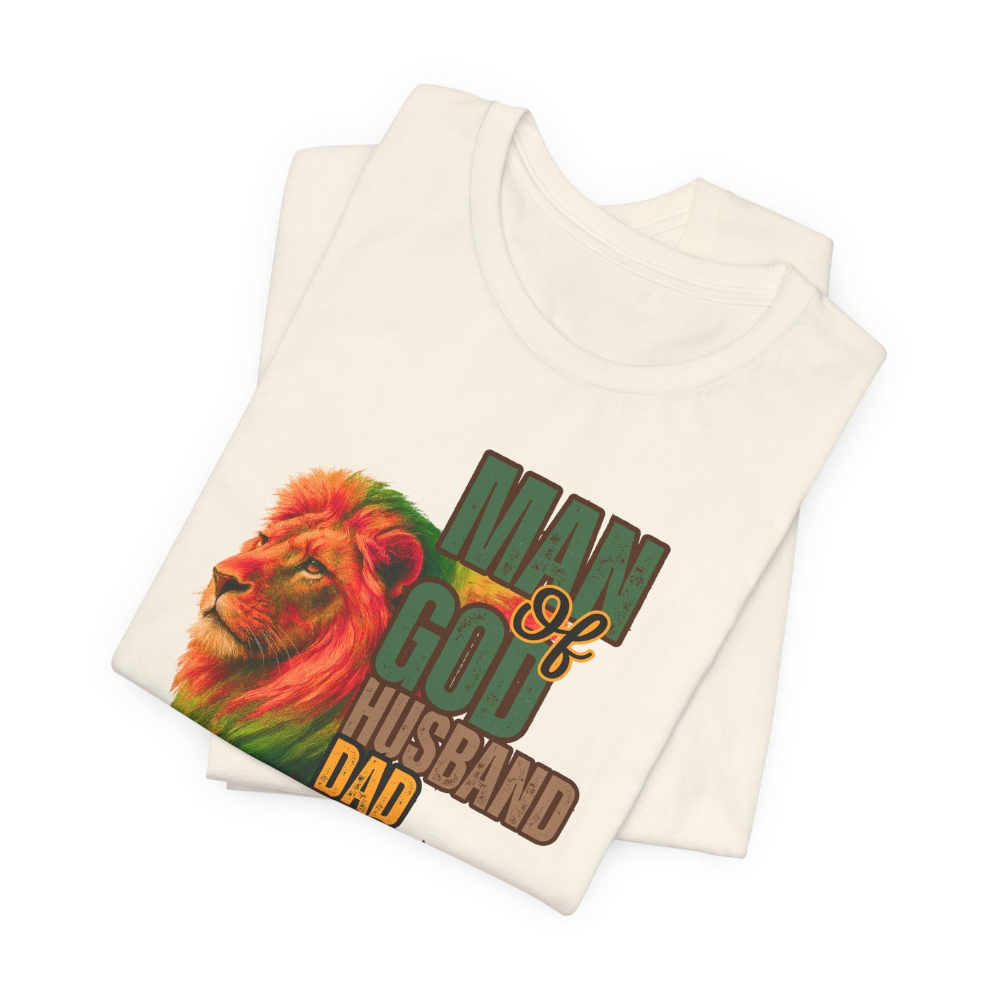 "Man of God, Husband, Father, Protector" Christian Faith Men’s Graphic T-Shirt