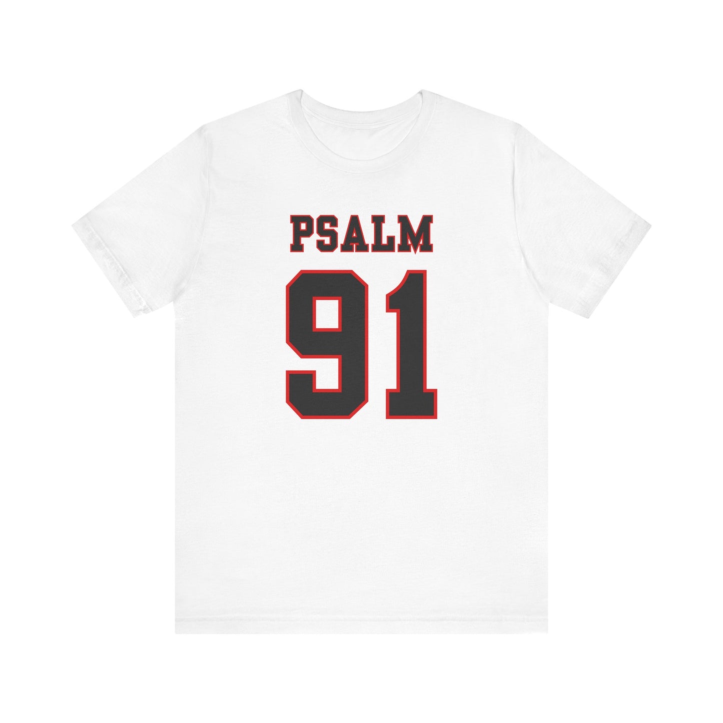 Psalm 91 - Football Jersey Style Men’s Christian Faith T-shirt