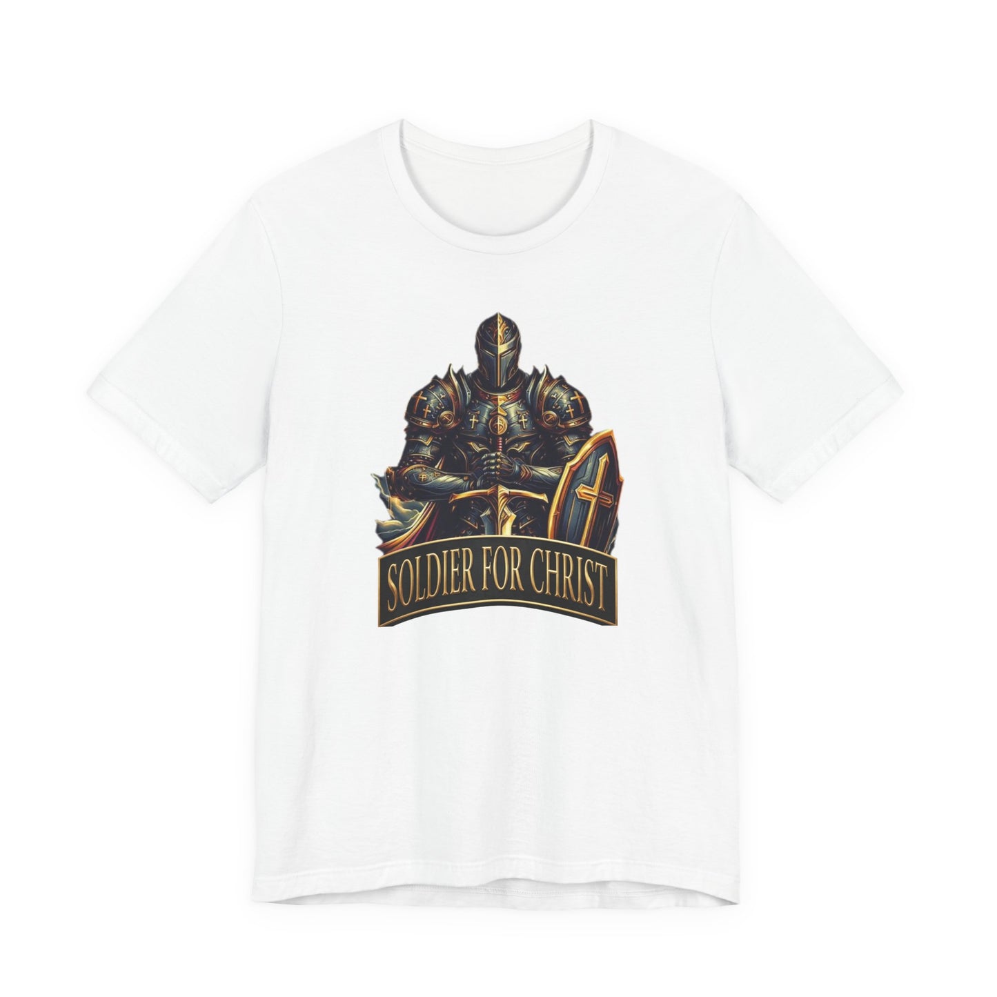 "Soldier For Christ" Christian Inspirational Men's Armour T-shirt, Faith Gift