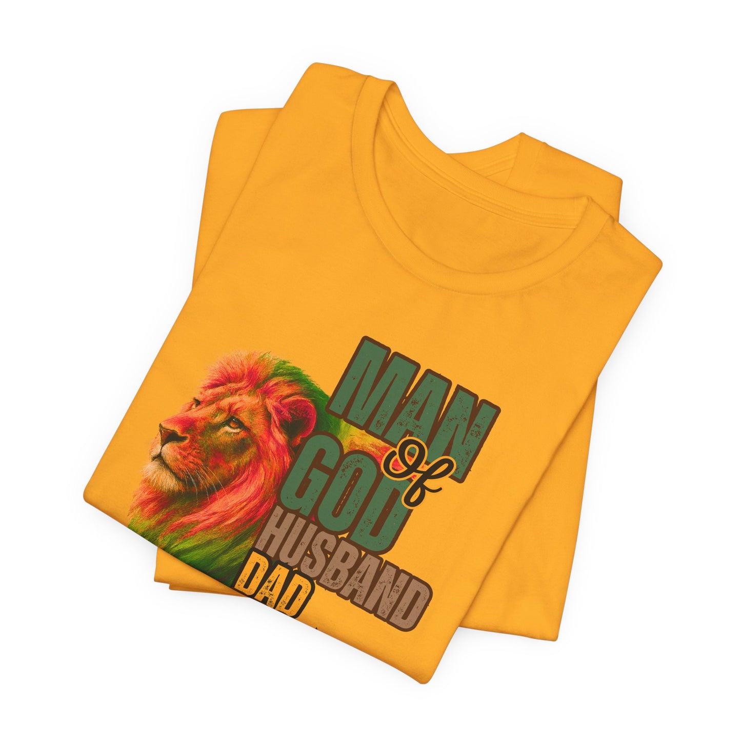 "Man of God, Husband, Father, Protector" Christian Faith Men’s Graphic T-Shirt