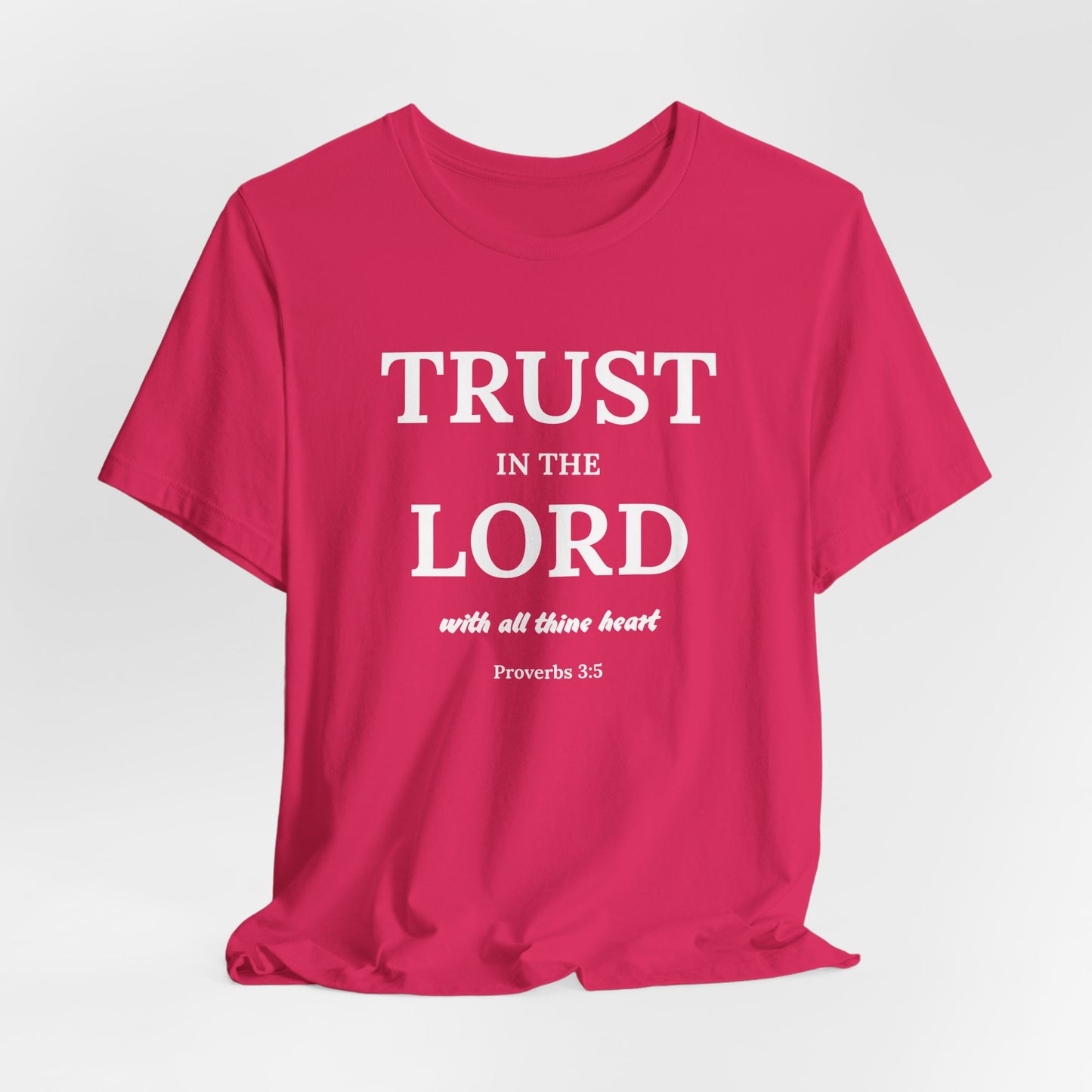 Proverbs 3:5 "Trust in the Lord" Christian Women's T-shirt Bible Verse Inspired