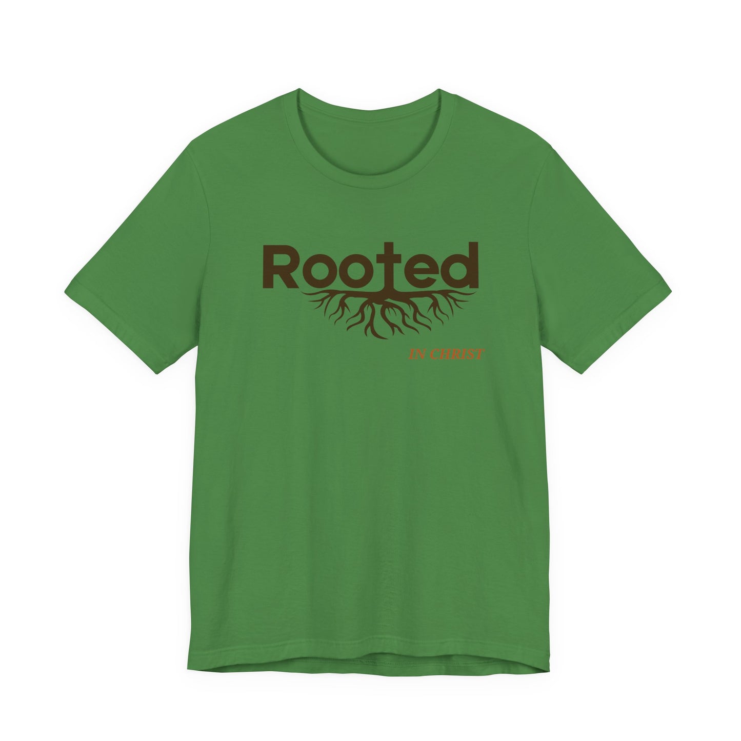 "Rooted In Christ" - Faith-Based Christian Men's Cotton T-Shirt, Inspirational Message