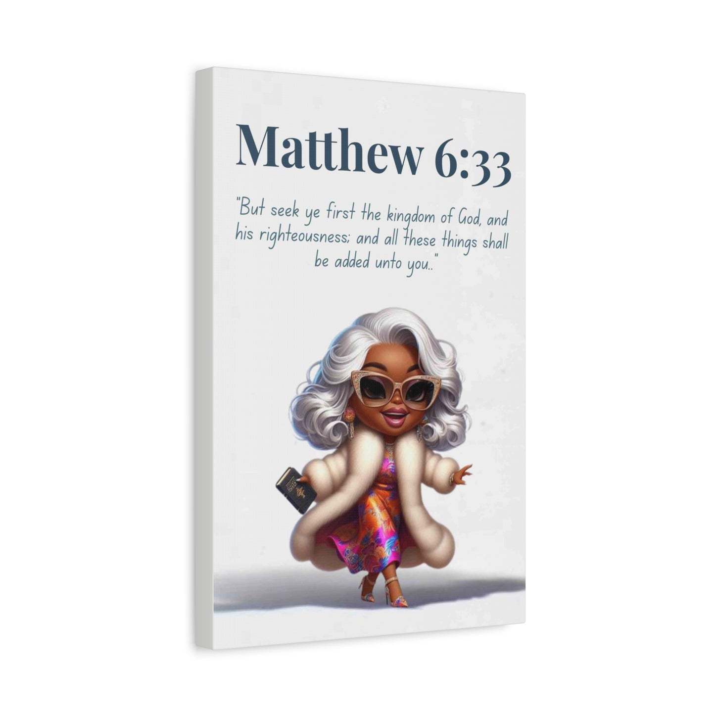 Unshakeable Faith Collection - Matthew 6:33 - Christian Wall Art, Gift for Women