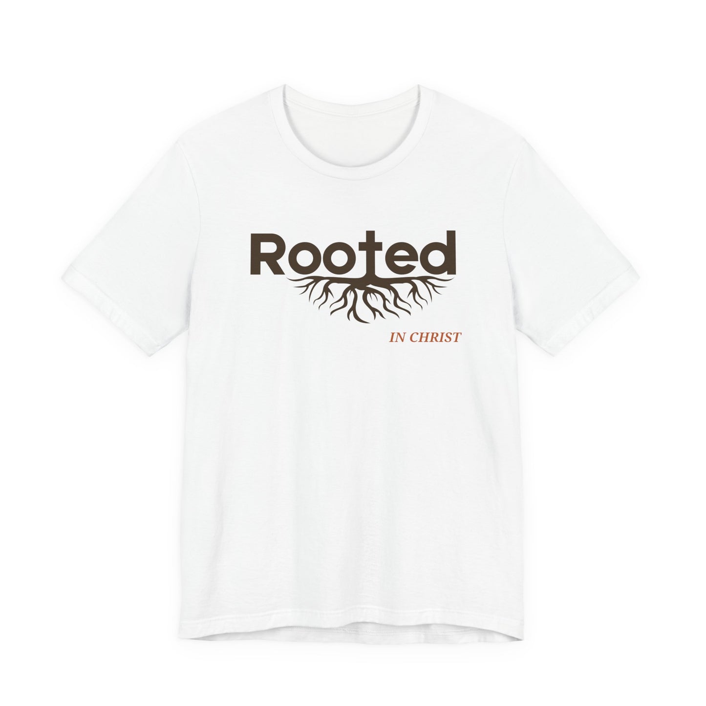 "Rooted In Christ" - Faith-Based Christian Men's Cotton T-Shirt, Inspirational Message