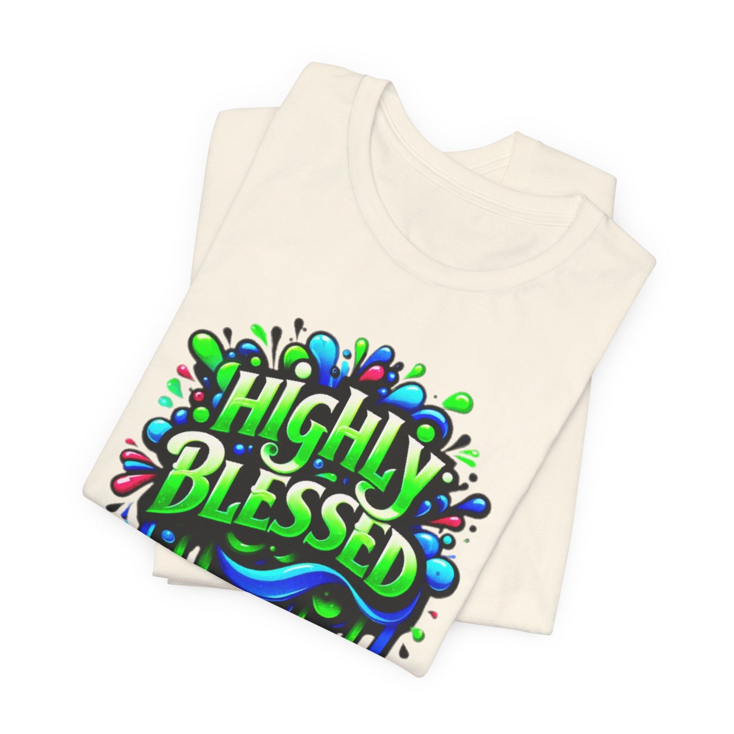 "Highly Blessed" -  Motivational Graphic Faith Based Women's Cotton T-shirt