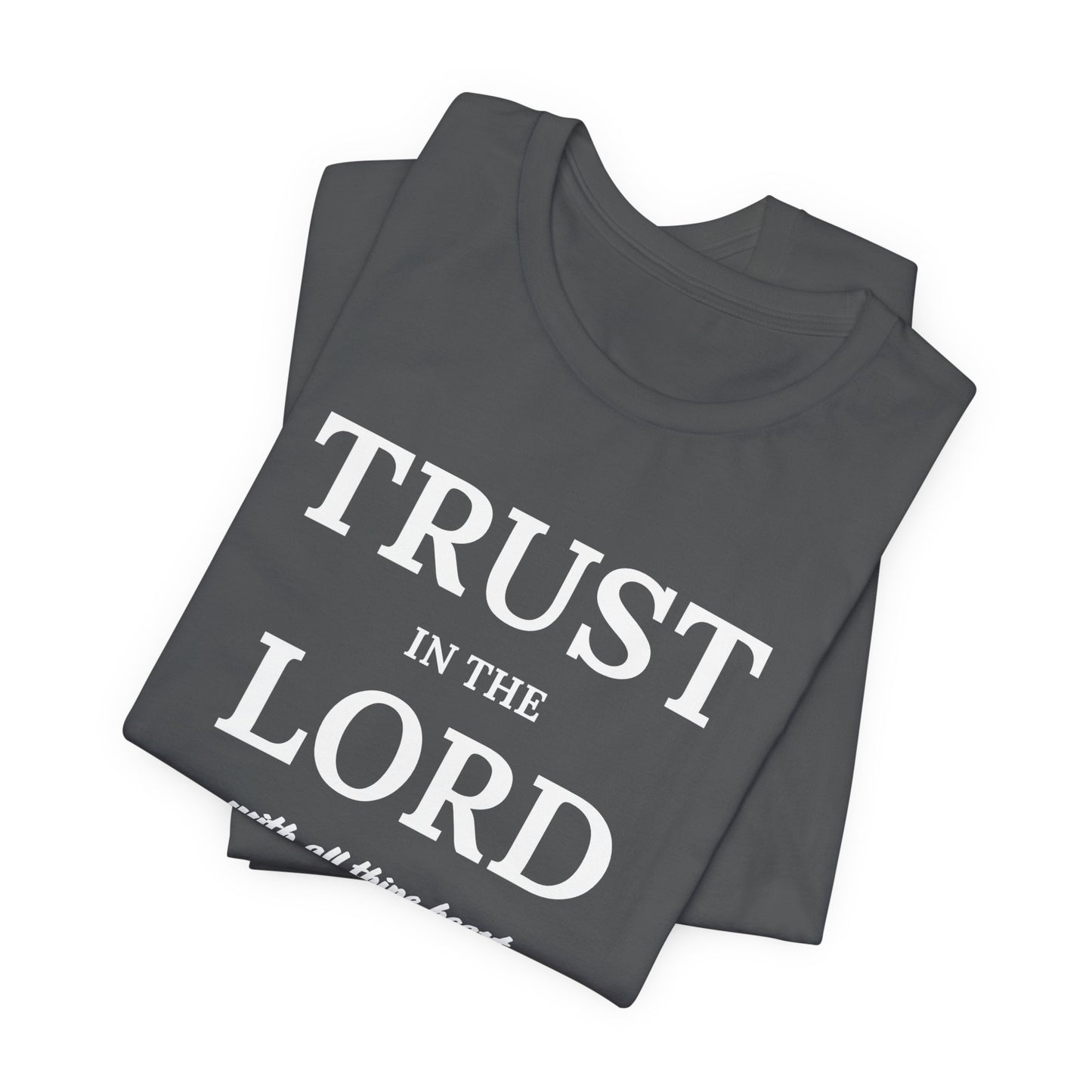 Proverbs 3:5 'Trust in the Lord' Christian Men's T-Shirt Bible Verse