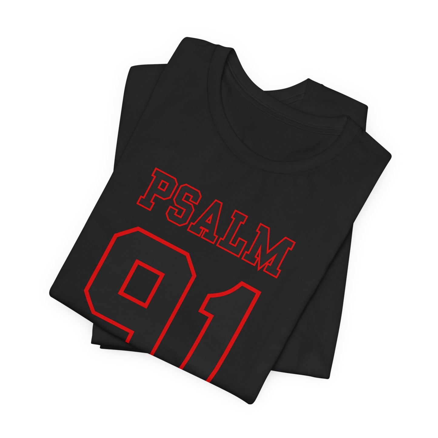 Psalm 91 - Football Jersey Style Men’s Christian Faith T-shirt