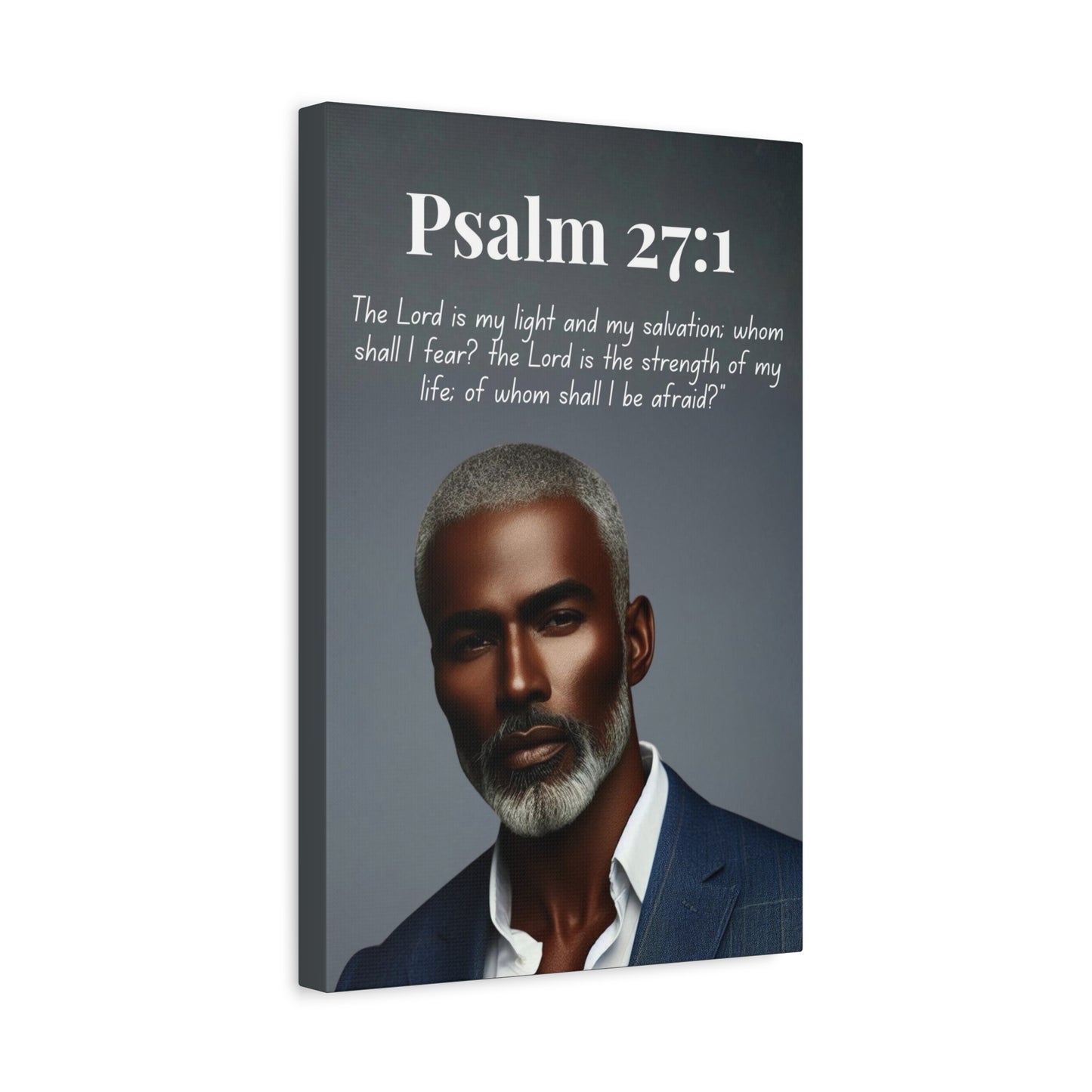 Men of Faith Collection – Psalm 27:1  — Bible Verse Wall Art, Christian Home Décor