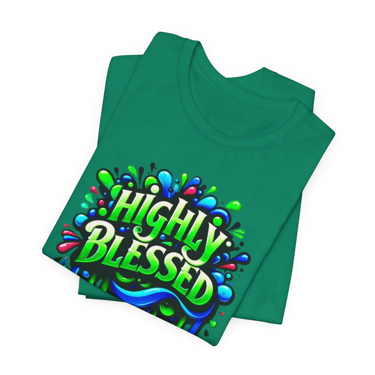 "Highly Blessed" -  Motivational Graphic Faith Based Women's Cotton T-shirt