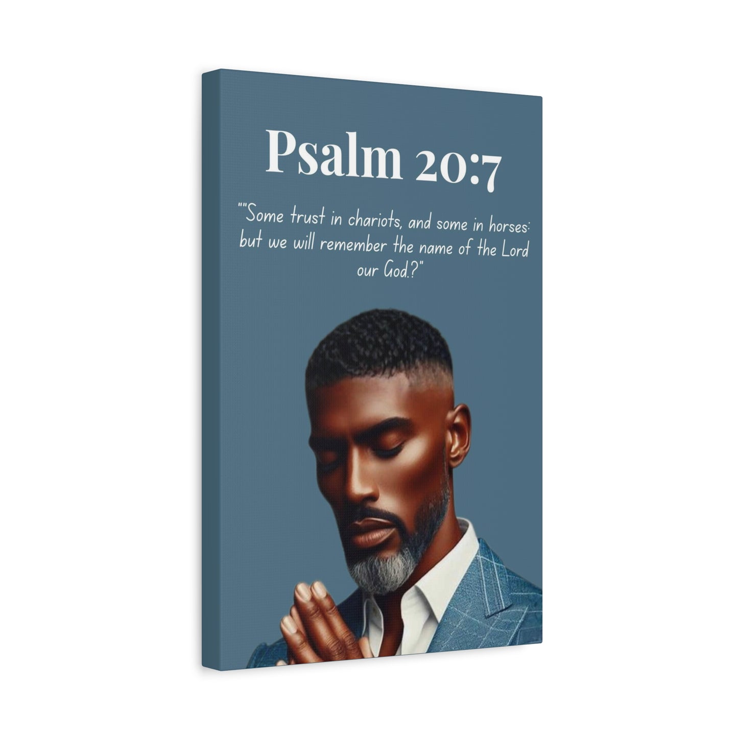 Men of Faith Collection – Psalm 20:7  — Christian Wall Art, Faith Home Décor, Gift for Men