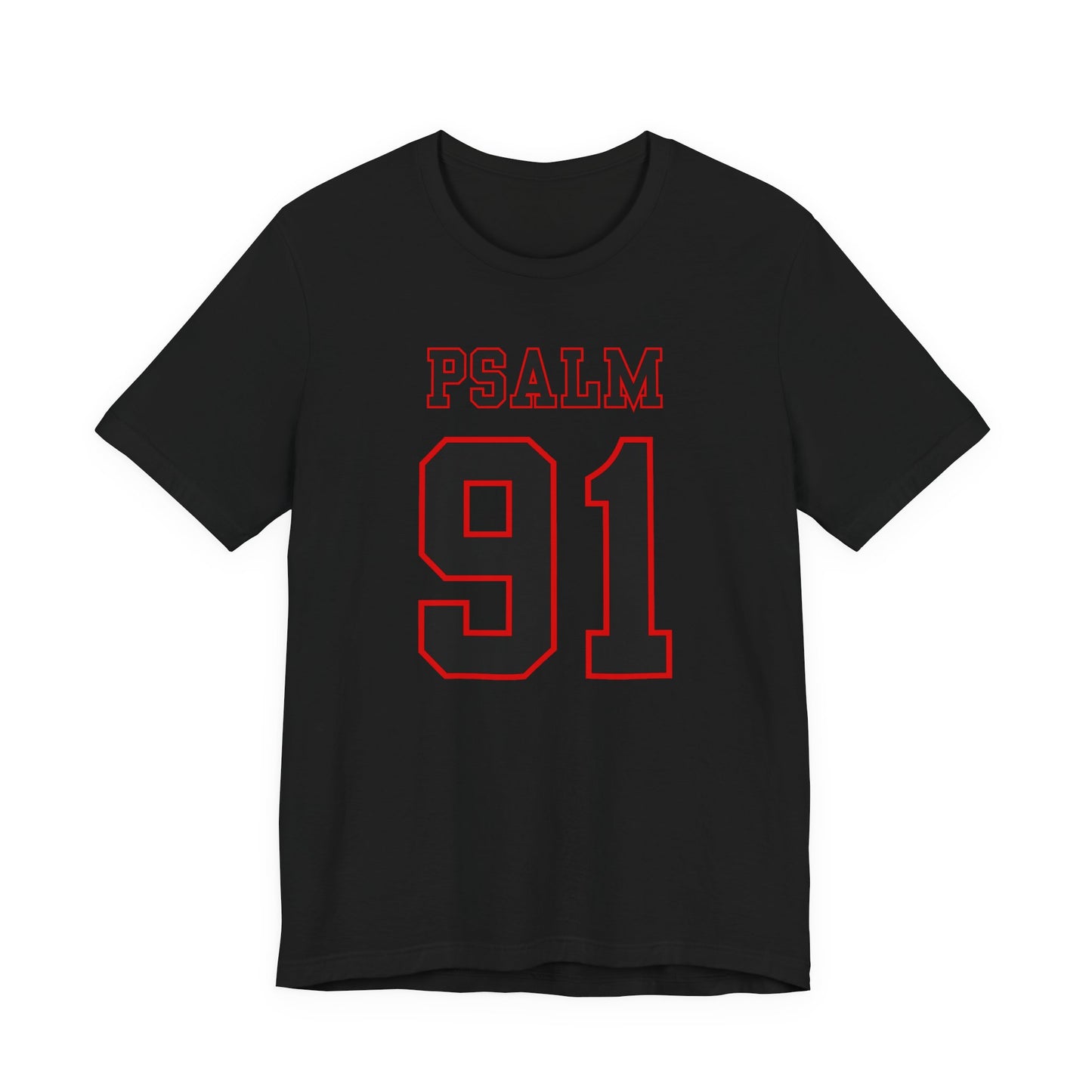 Psalm 91 - Football Jersey Style Men’s Christian Faith T-shirt