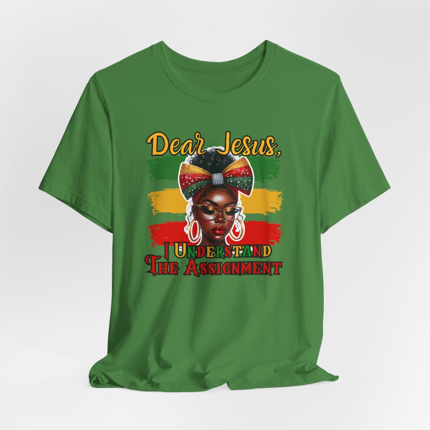 "Dear Jesus, I Understand the Assignment" Inspirational Faith Based Christian Women's Cotton T-Shirt