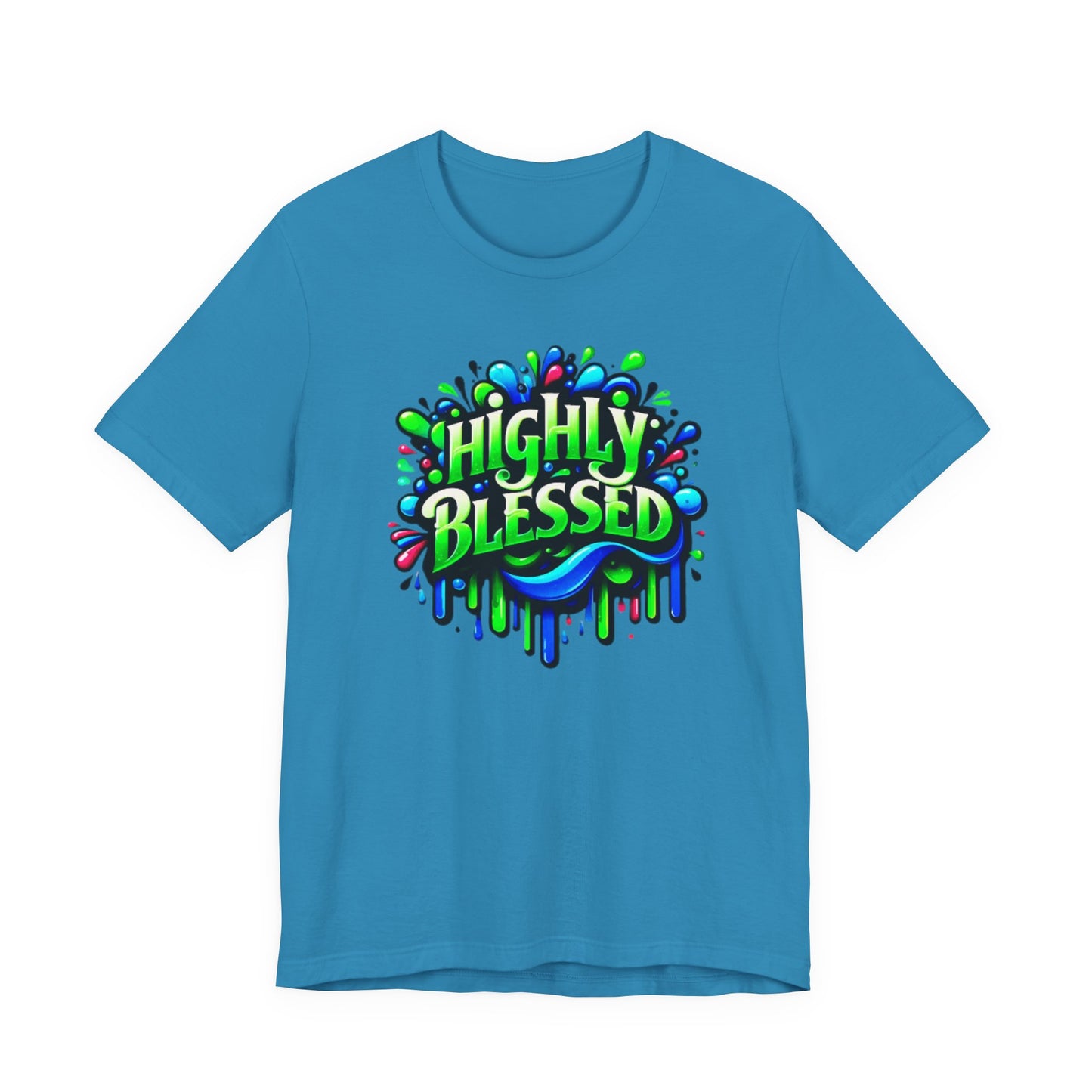 "Highly Blessed" -  Motivational Graphic Faith Based Women's Cotton T-shirt