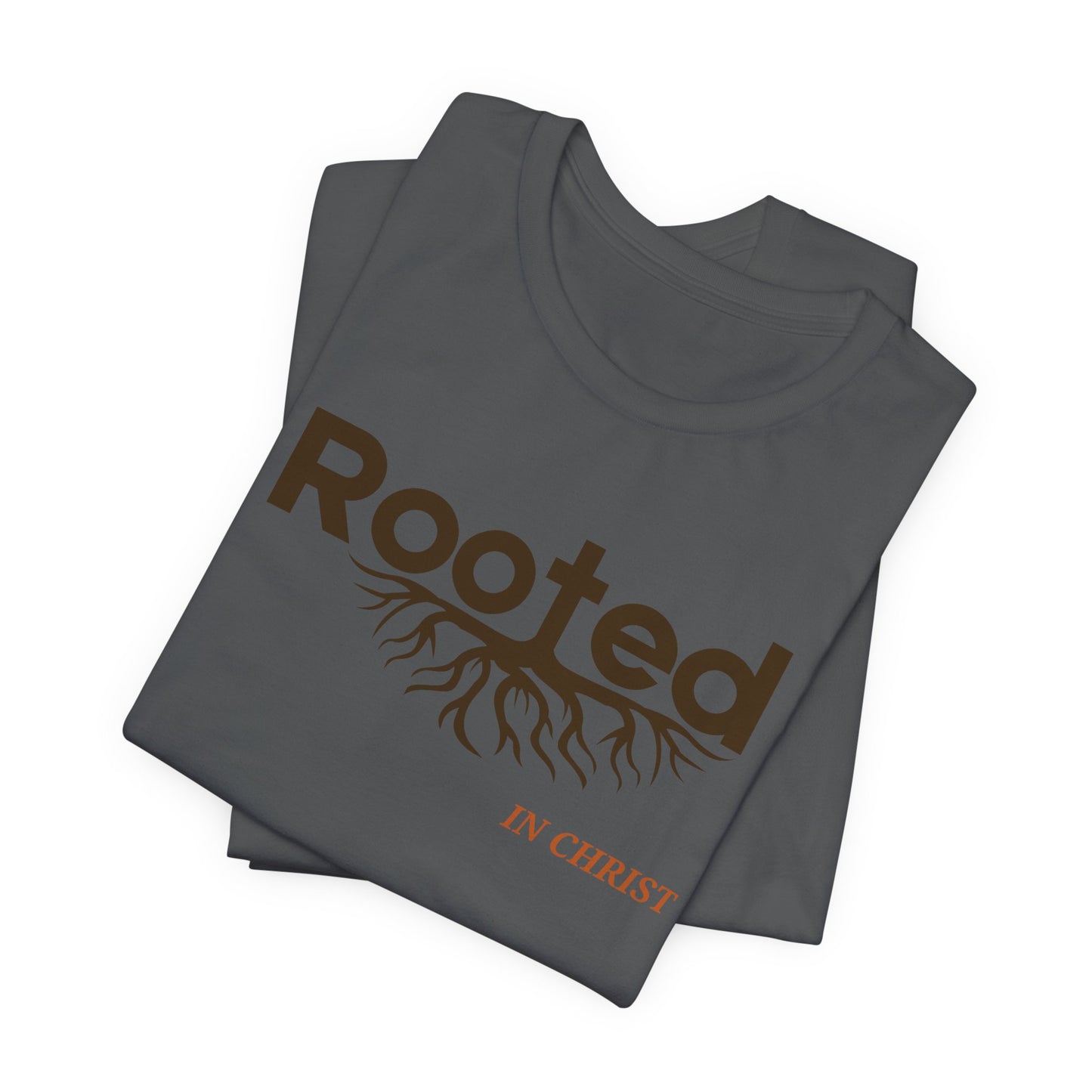 "Rooted In Christ" - Faith-Based Christian Men's Cotton T-Shirt, Inspirational Message