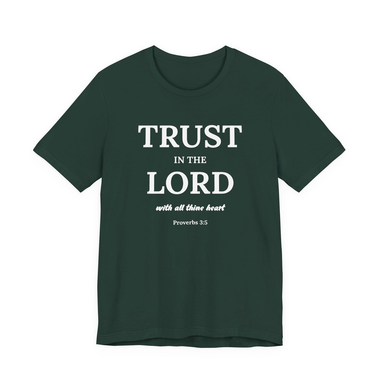 Proverbs 3:5 'Trust in the Lord' Christian Men's T-Shirt Bible Verse