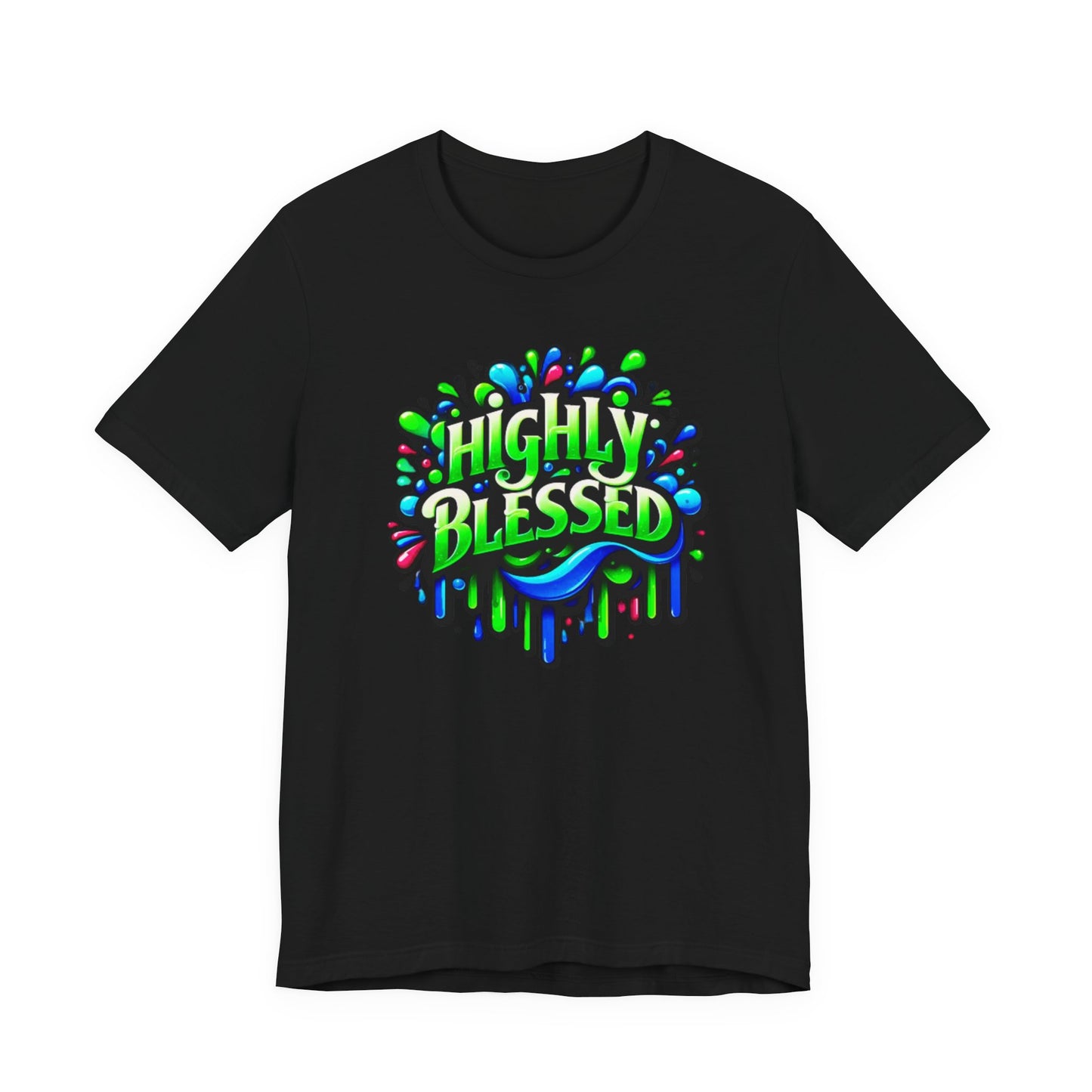 "Highly Blessed" -  Motivational Graphic Faith Based Women's Cotton T-shirt