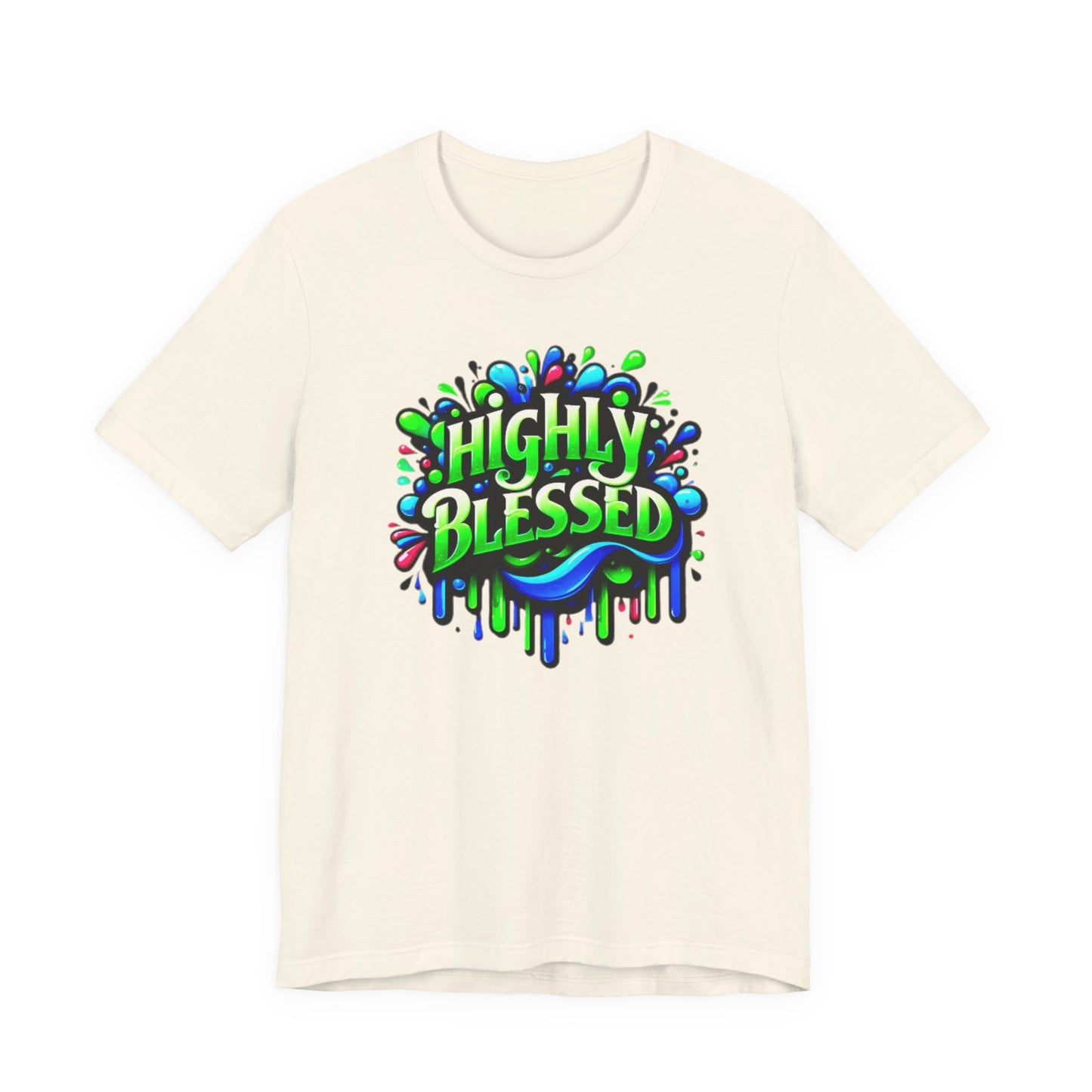 "Highly Blessed" -  Motivational Graphic Faith Based Women's Cotton T-shirt