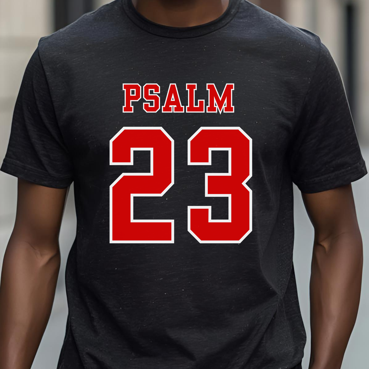 Psalm 23 -  Football Jersey Sports Style Men’s Christian T-shirt