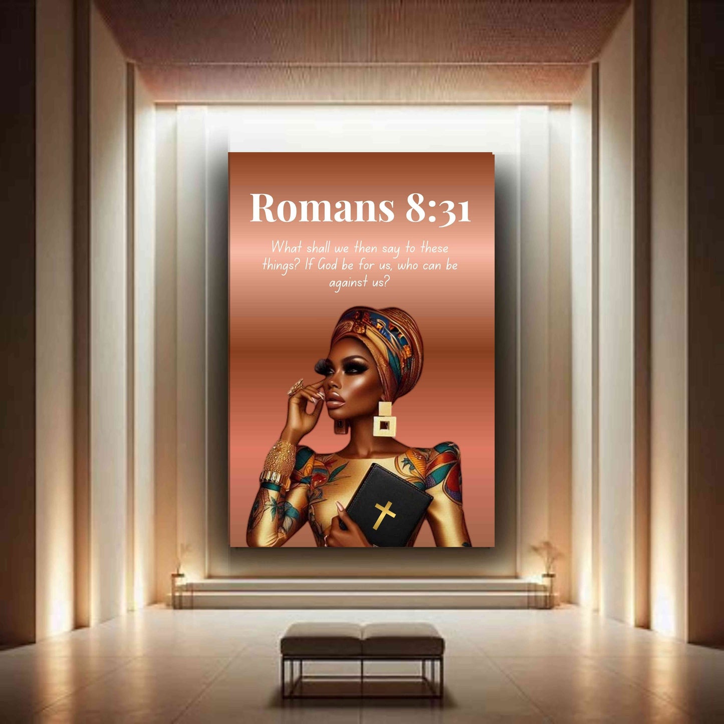 God Is For Us Collection - Romans 8:31 - Bible Verse Decor, Inspirational Wall Art