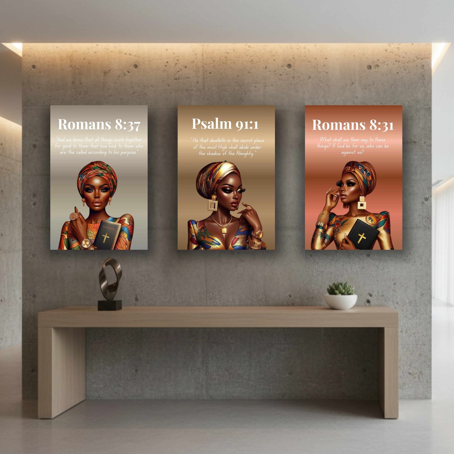 God Is For Us Collection - Romans 8:31 - Bible Verse Decor, Inspirational Wall Art
