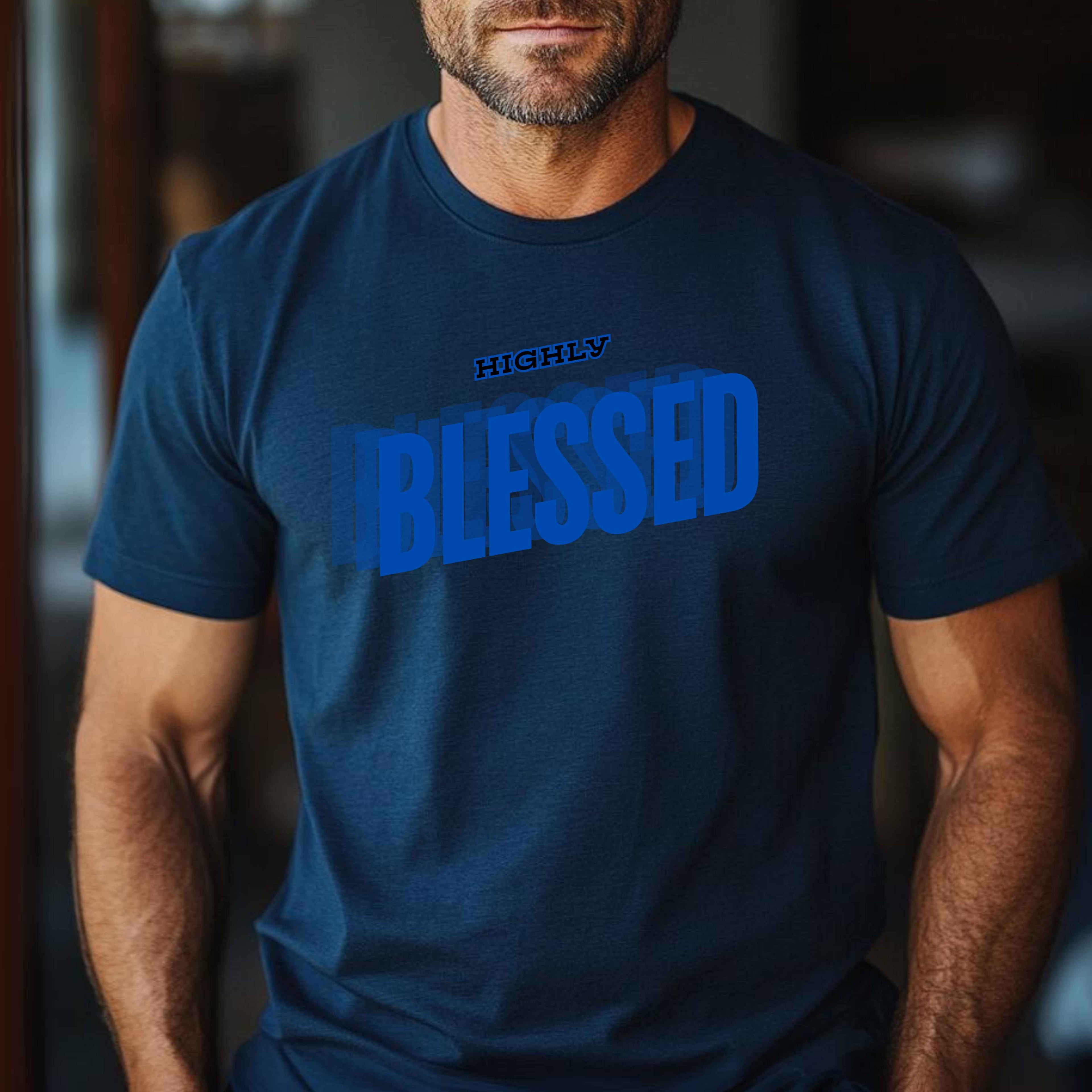 Highly Blessed Faith Blue T-Shirt