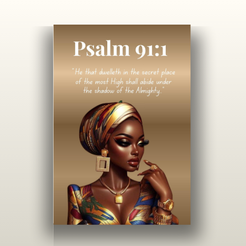 God Is For Us Collection - Psalm 91:1 - Bible Verse Wall Art, Christian Home Décor