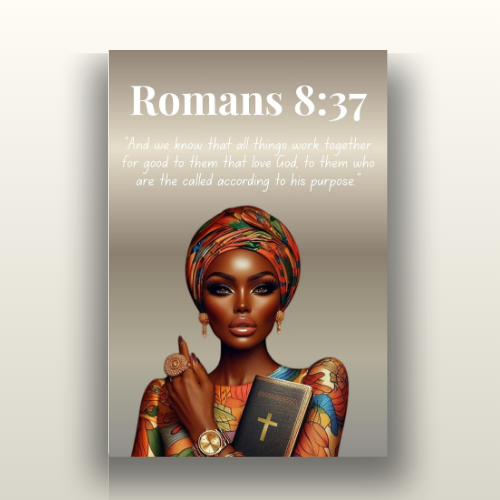 God Is For Us Collection - Romans 8:37 - Bible Verse Canvas, Motivational Scripture Art