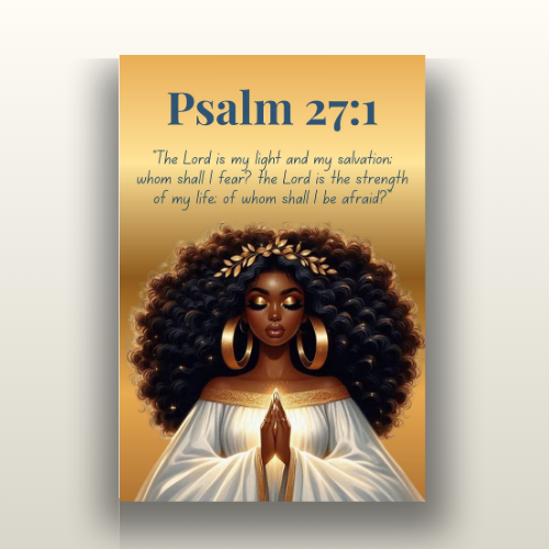 Eyes On The Lord Collection – Psalm 27:1 - Christian Wall Art, Gift for Women