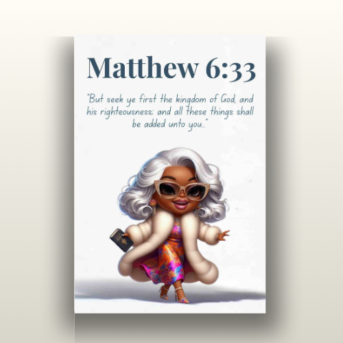 Unshakeable Faith Collection - Matthew 6:33 - Christian Wall Art, Gift for Women