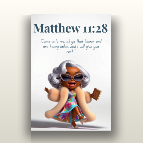 Unshakeable Faith Collection - Matthew 11:28- Inspirational Christian Wall Art with Scripture