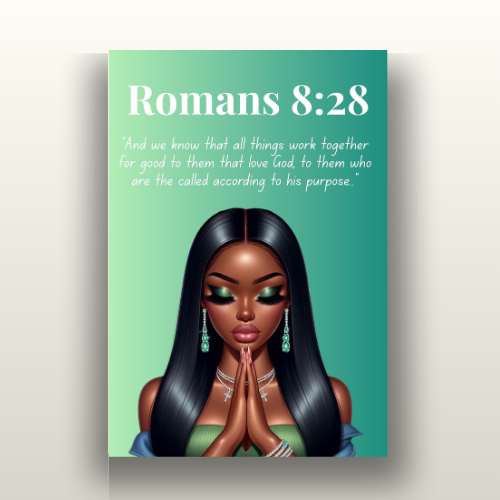 Prayer Warriors Collection - Romans 8:28 - Bible Verse Canvas, Motivational Scripture Art
