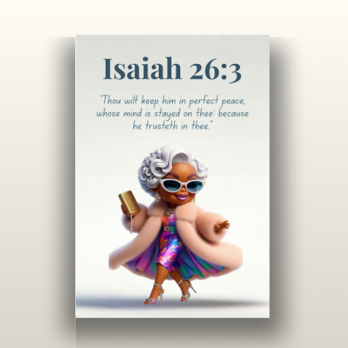 Unshakeable Faith Collection - Isaiah 26:3 - Christian Motivational Scripture Wall Art