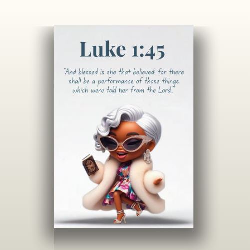 Unshakeable Faith Collection - Luke 1:45 - Bible Verse Decor, Inspirational Wall Art