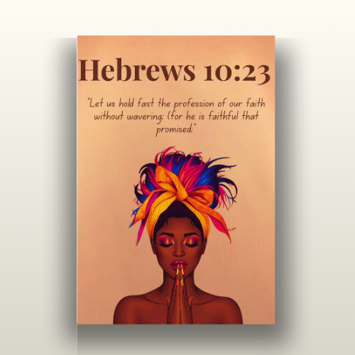 Anchored In God Collection – Hebrews 10:23 - Bible Verse Canvas, Motivational Scripture Art