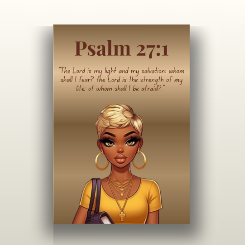 Faith First Collection - Psalm 27:1 - Bible Verse Wall Art, Christian Home Décor, Faith Gift