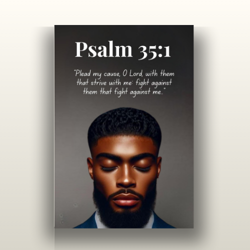 Men of Faith Collection – Psalm 35:1 -  Bible Verse Wall Art, Christian Home Décor