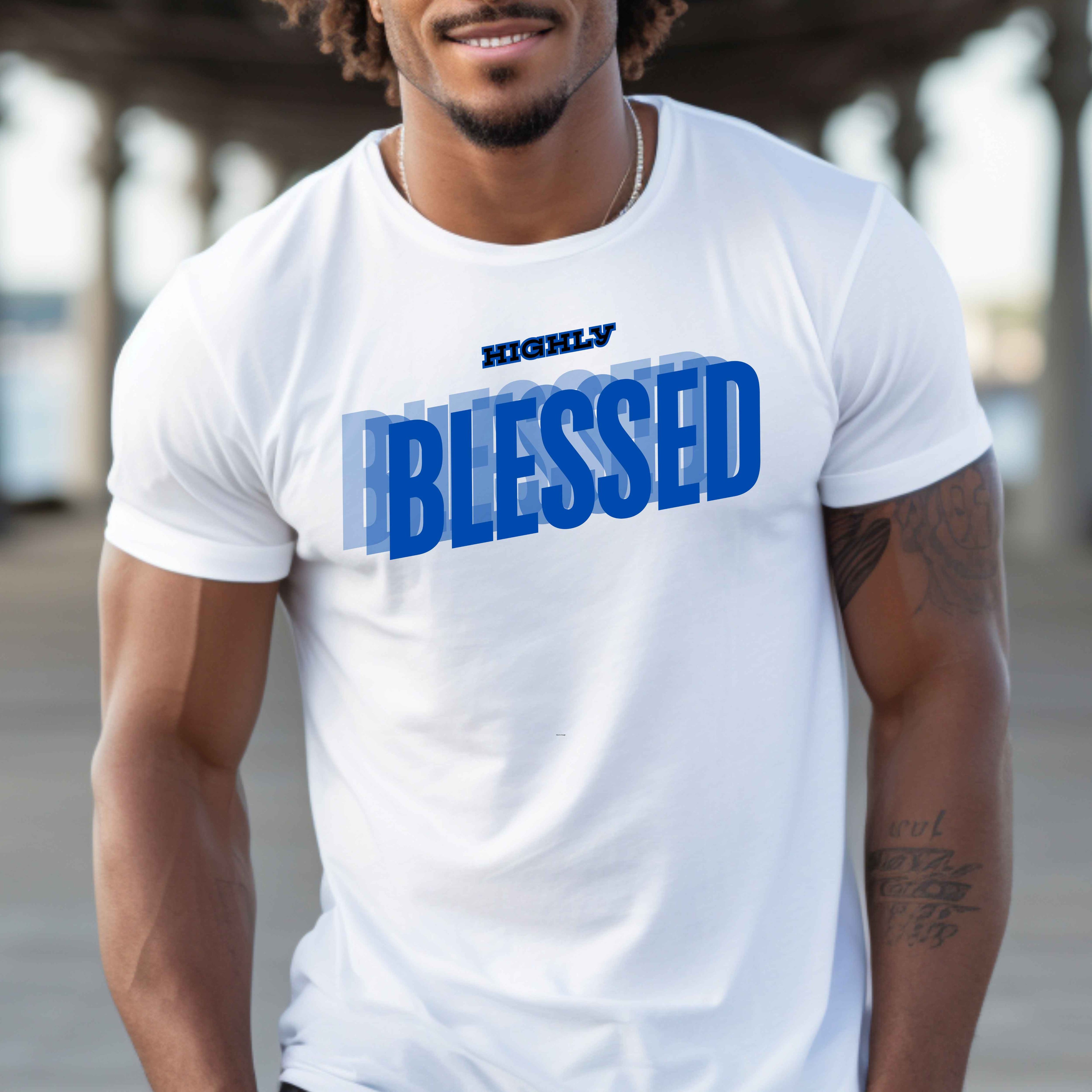 Highly Blessed Faith Blue T-Shirt