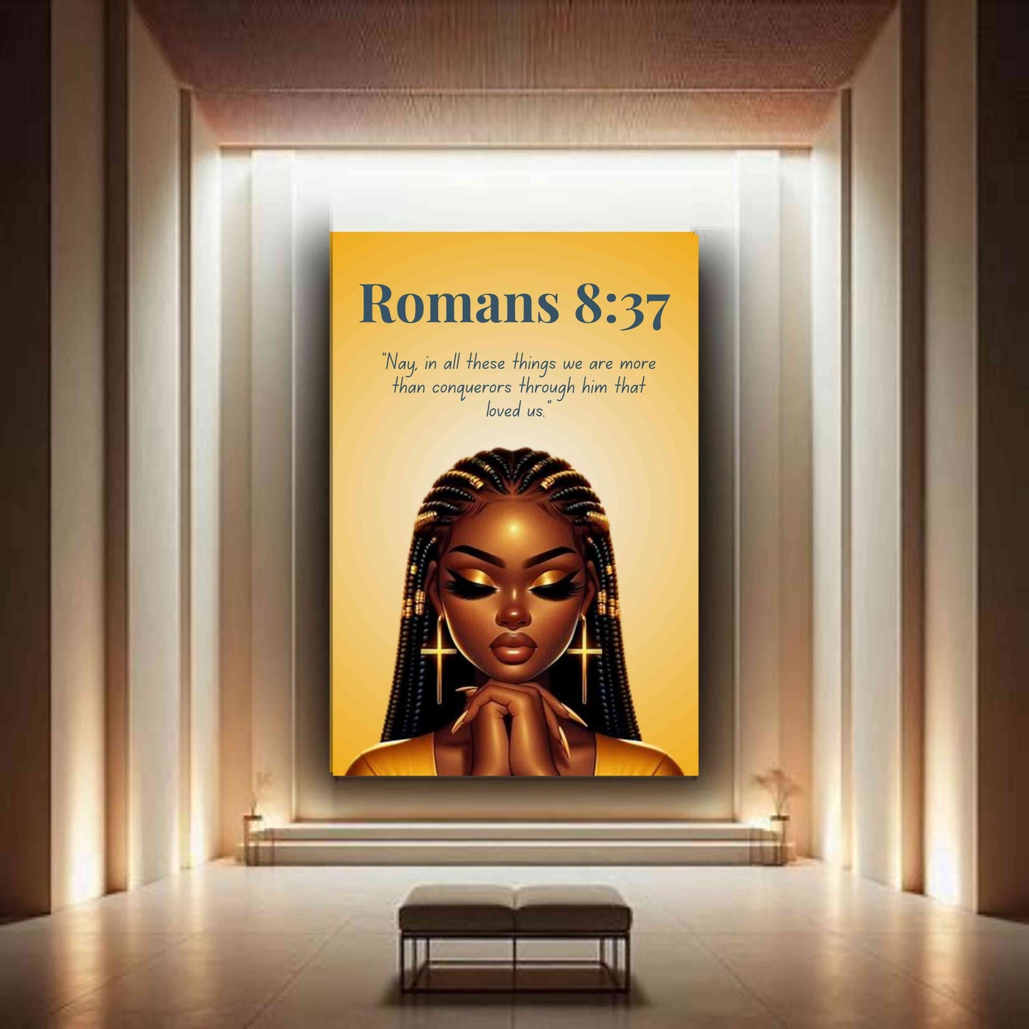 Fearless Triumph Collection – Romans 8:37 - Bible Scripture Canvas, Christian  Wall Art