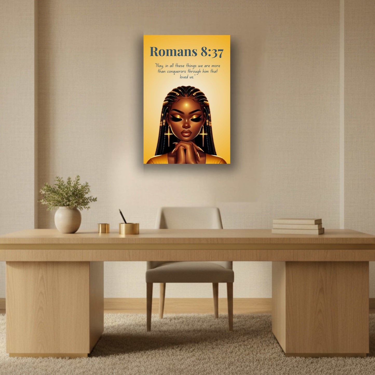 Fearless Triumph Collection – Romans 8:37 - Bible Scripture Canvas, Christian  Wall Art