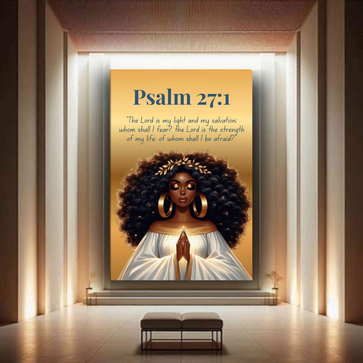 Eyes On The Lord Collection – Psalm 27:1 - Christian Wall Art, Gift for Women