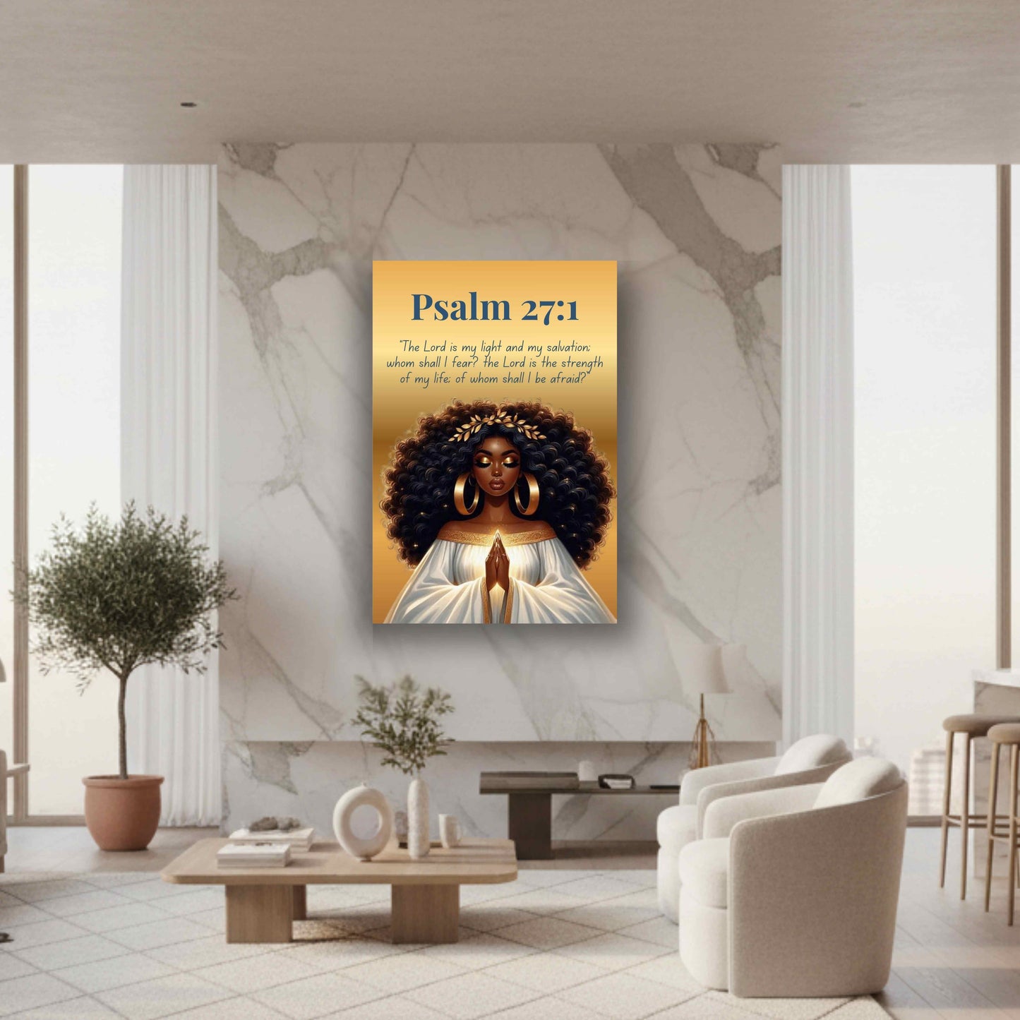Eyes On The Lord Collection – Psalm 27:1 - Christian Wall Art, Gift for Women