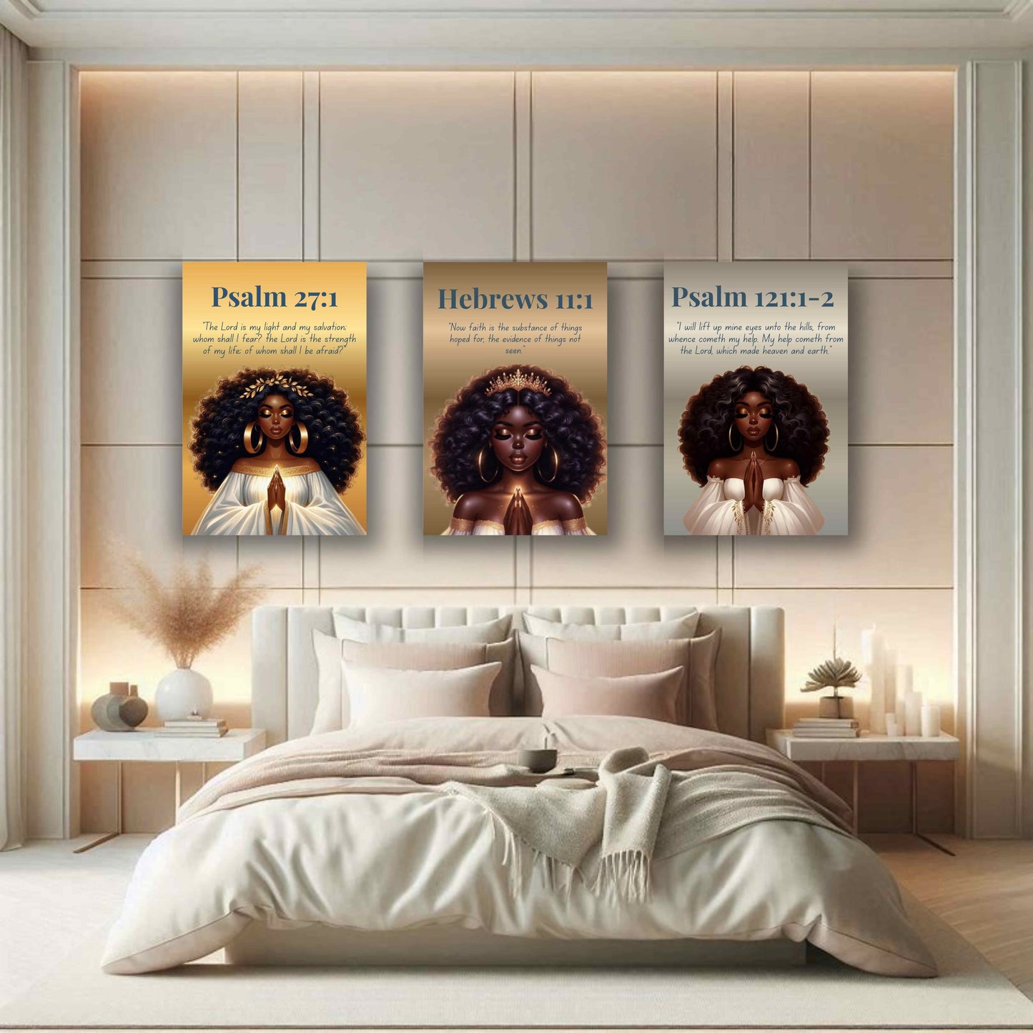 Eyes On The Lord Collection – Psalm 27:1 - Christian Wall Art, Gift for Women