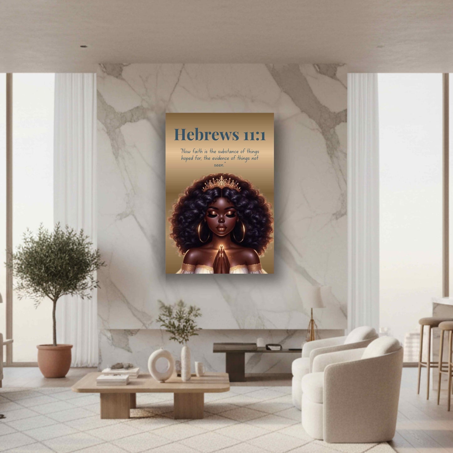 Eyes On The Lord Collection – Hebrews 11:1 - Bible Verse Decor, Inspirational Wall Art