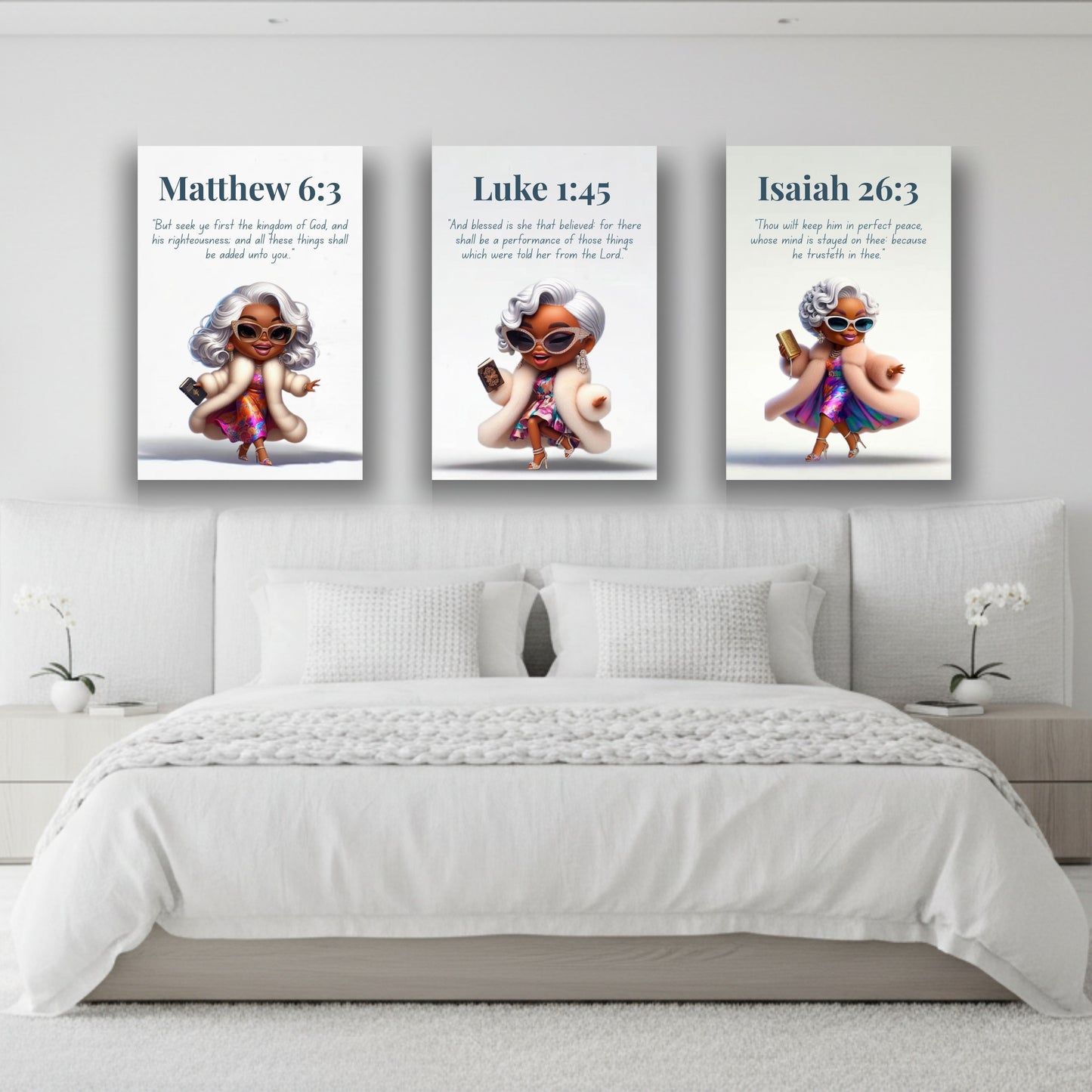 Unshakeable Faith Collection - Isaiah 26:3 - Christian Motivational Scripture Wall Art