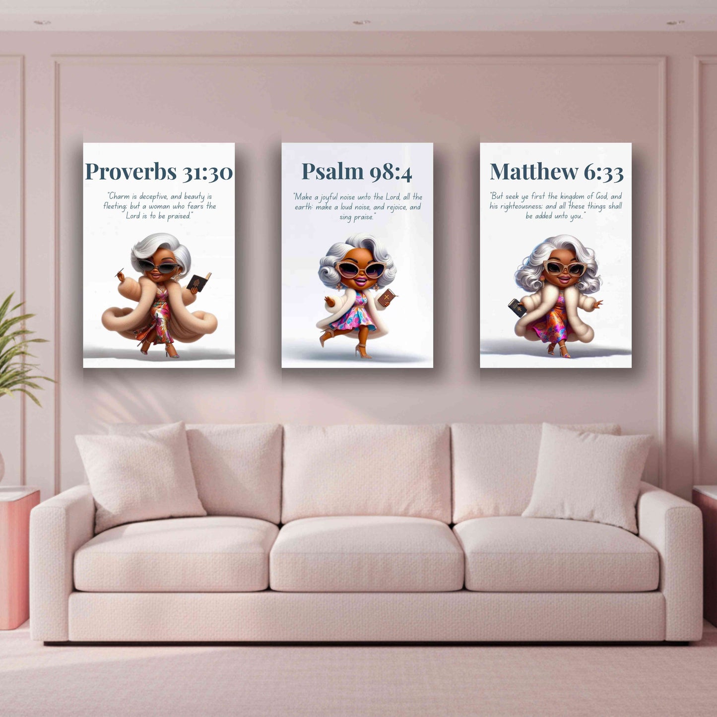 Unshakeable Faith Collection - Matthew 6:33 - Christian Wall Art, Gift for Women